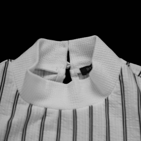 Dynamite Black & White Striped Long-Sleeve Shirt - Picture 13 of 16
